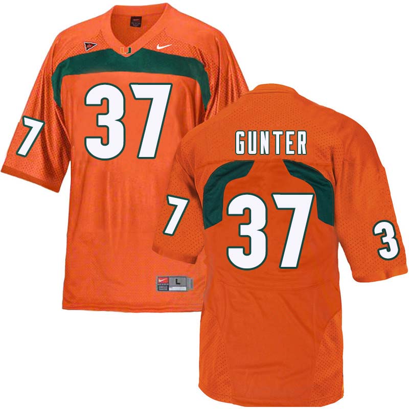 Nike Miami Hurricanes #37 LaDarius Gunter College Football Jerseys Sale-Orange - Click Image to Close
